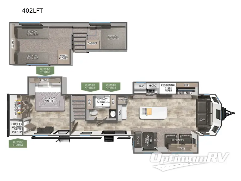 2025 Palomino Puma Destination 402LFT RV Floorplan Photo