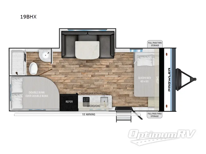 2025 Heartland Prowler Lynx 19BHX RV Floorplan Photo