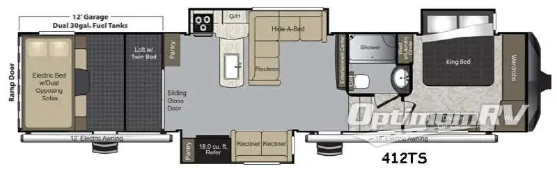 2015 Keystone Raptor 412TS RV Floorplan Photo