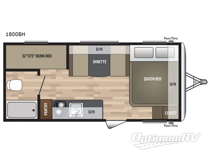 2018 Keystone Summerland Mini 1800BH RV Floorplan Photo