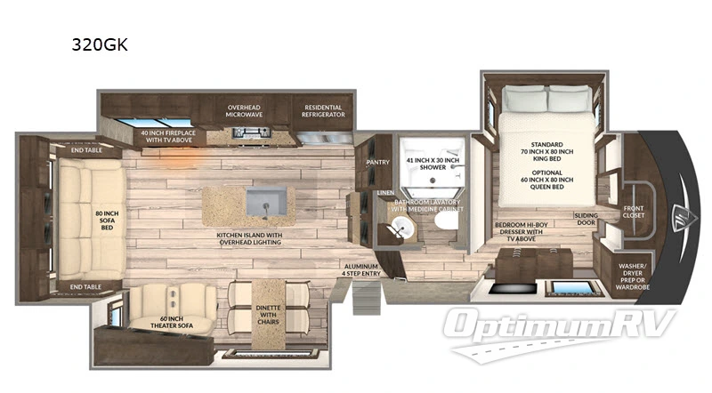 2021 VanLeigh Vilano 320GK RV Floorplan Photo