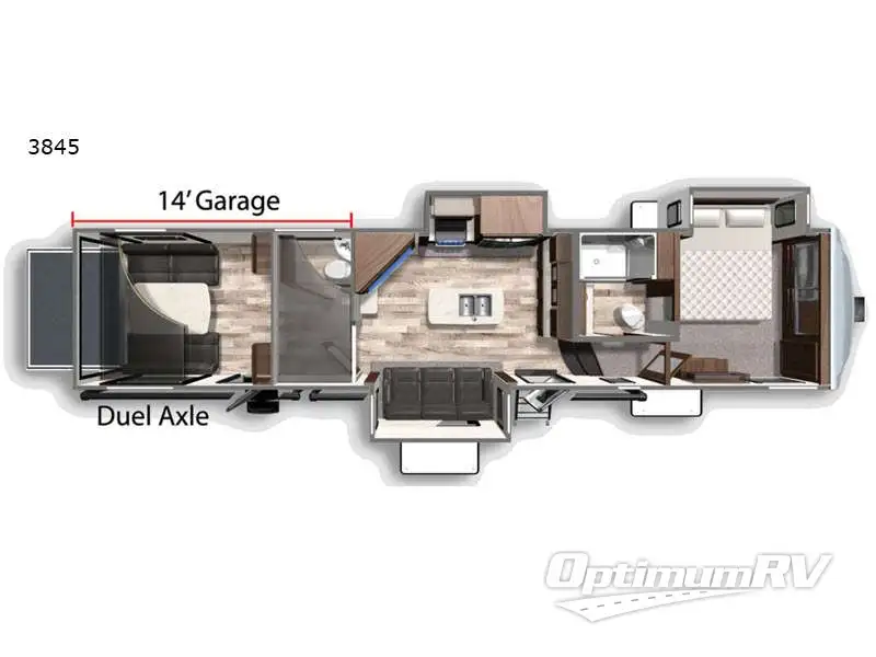 2021 Dutchmen Voltage 3845 RV Floorplan Photo