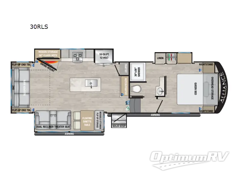 2022 Alliance Avenue 30RLS RV Floorplan Photo