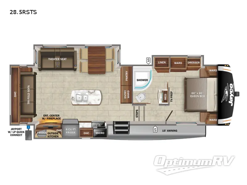 2022 Jayco Eagle HT 28.5RSTS RV Floorplan Photo