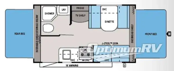 2014 Jayco Jay Feather Ultra Lite X17Z RV Floorplan Photo