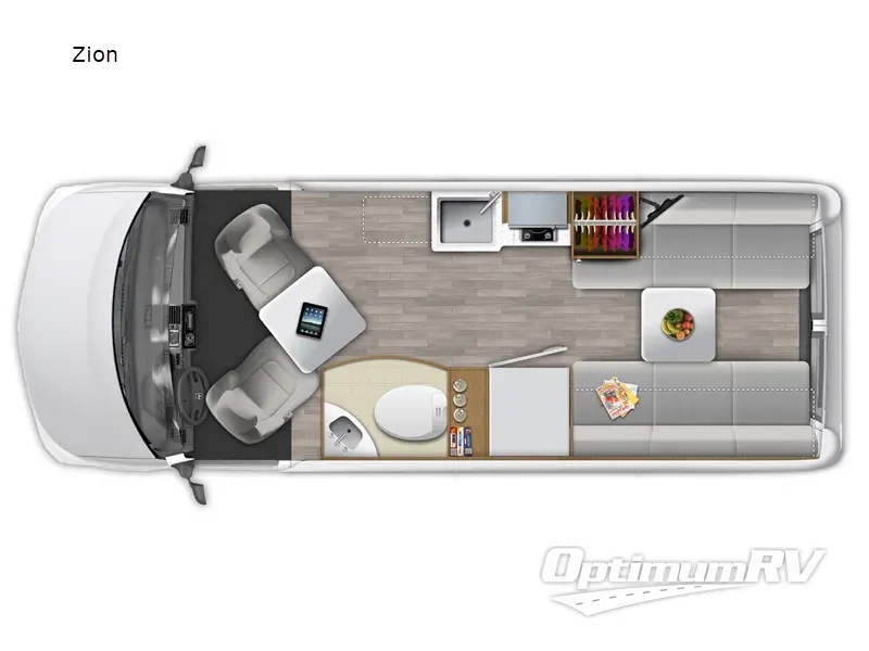 2023 Roadtrek Roadtrek Zion RV Floorplan Photo