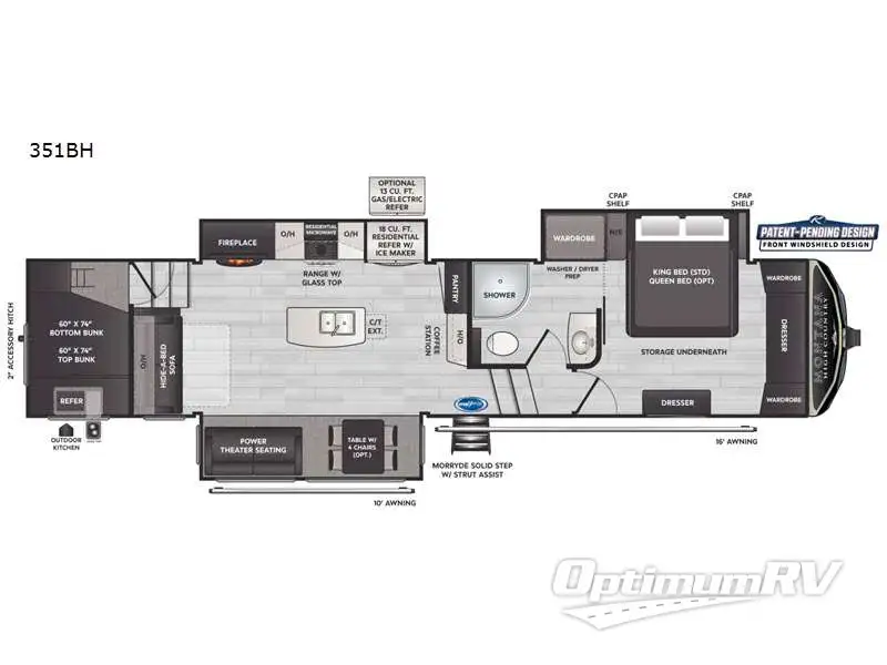 2022 Keystone Montana High Country 351BH RV Floorplan Photo