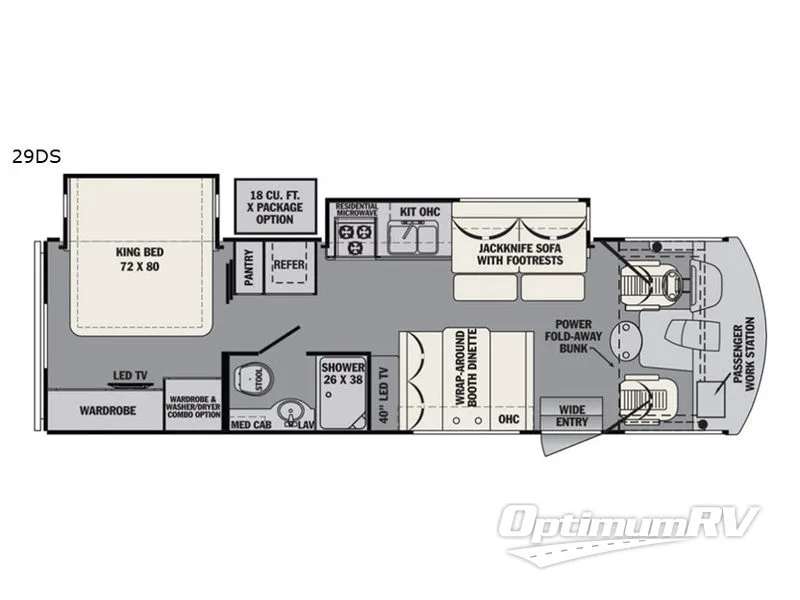 2018 Forest River FR3 29DS RV Floorplan Photo