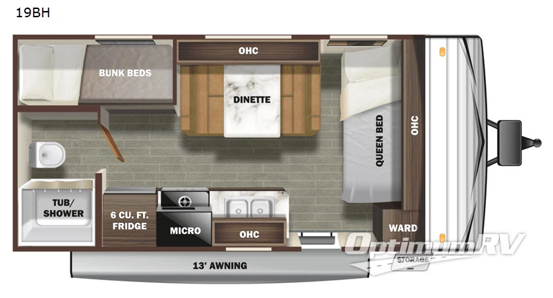 2020 Starcraft Autumn Ridge Single Axle 19BH RV Floorplan Photo