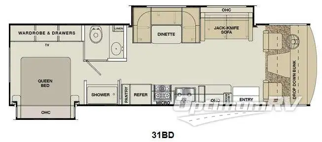 2014 Coachmen Pursuit 31BDP RV Floorplan Photo