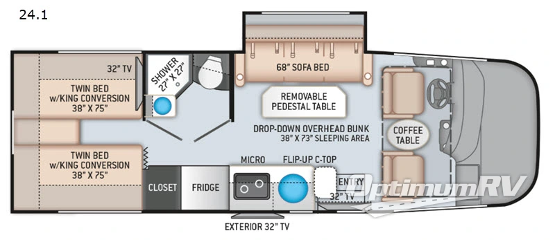 2020 Thor Vegas 24.1 RV Floorplan Photo