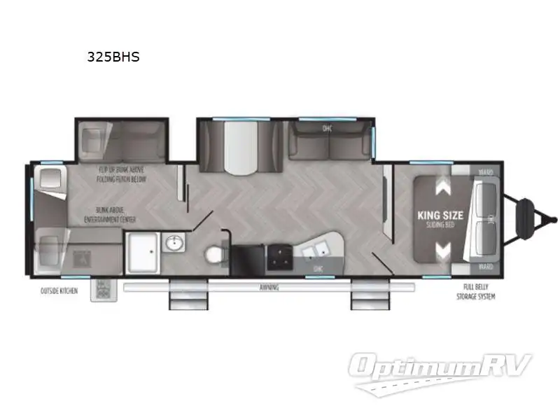 2021 Cruiser Shadow Cruiser 325BHS RV Floorplan Photo