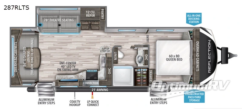 2020 Grand Design Reflection 287RLTS RV Floorplan Photo