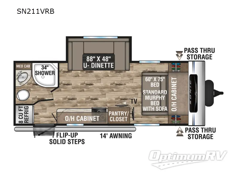 2022 Venture Sonic SN211VRB RV Floorplan Photo