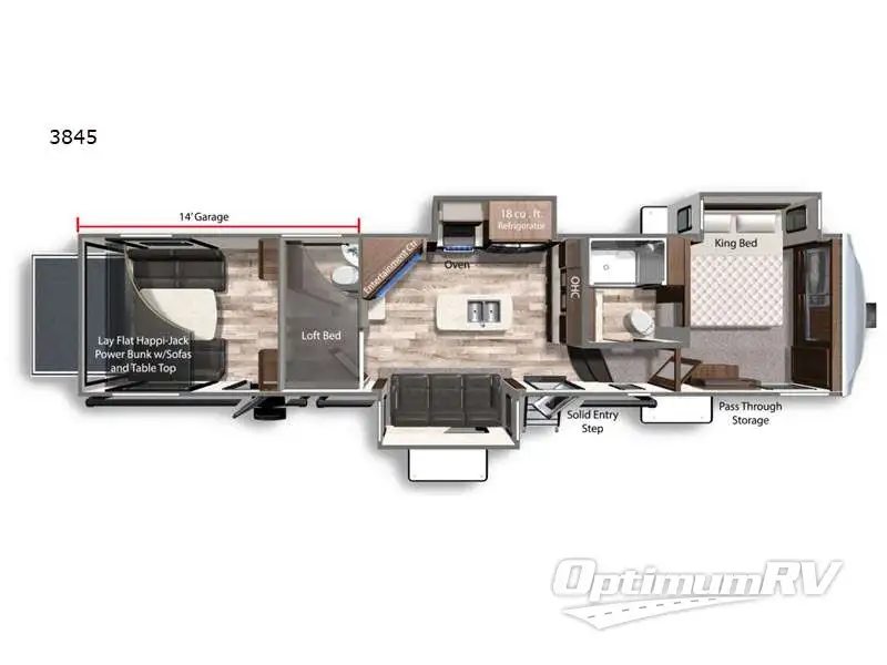 2022 Dutchmen Voltage 3845 RV Floorplan Photo