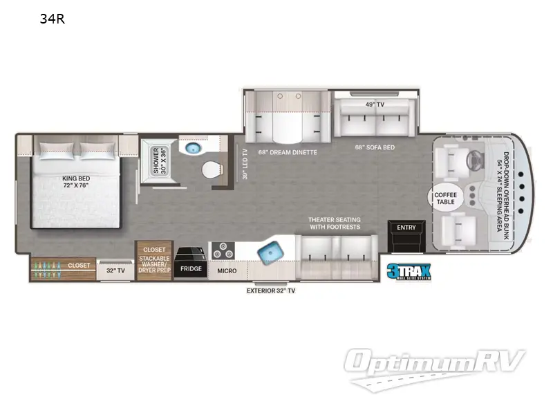 2022 Thor Windsport 34R RV Floorplan Photo