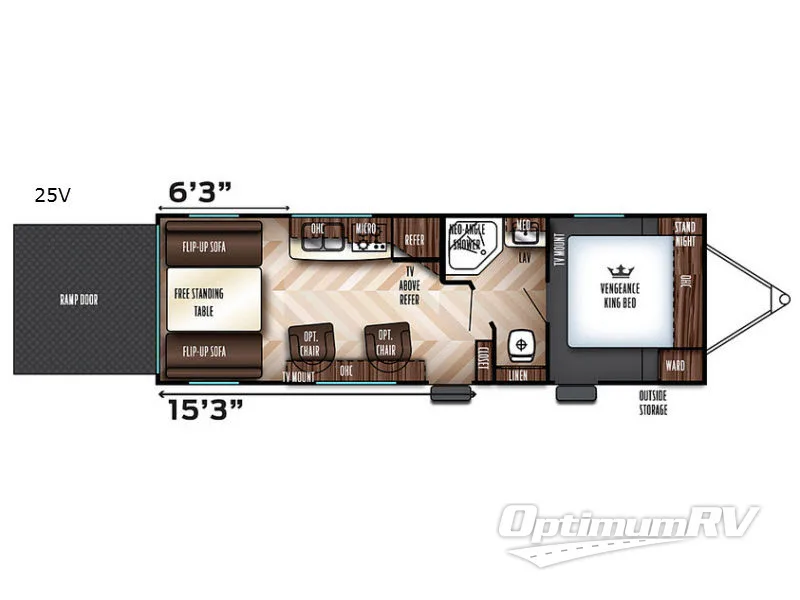2018 Forest River Vengeance Rogue 25V Floorplan Photo