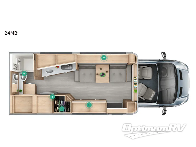 2019 Leisure Travel Wonder 24MB RV Floorplan Photo