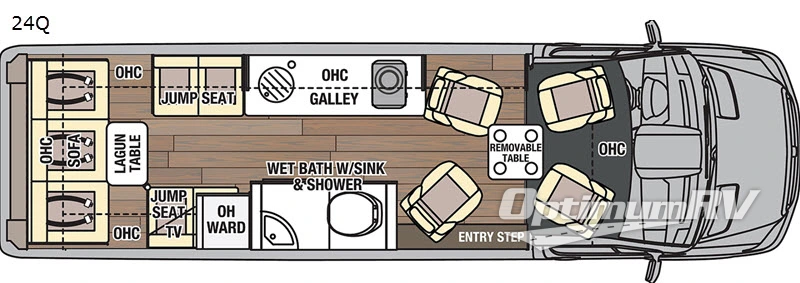 2021 Coachmen Galleria 24Q RV Floorplan Photo