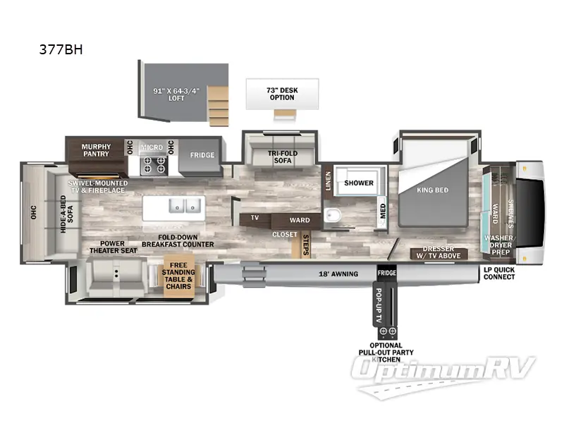 2023 Forest River Cedar Creek 377BH RV Floorplan Photo