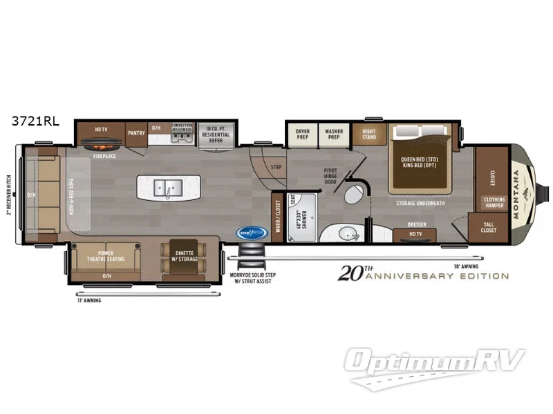 2019 Keystone Montana 3721RL RV Floorplan Photo