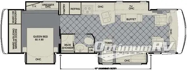 2011 Newmar Ventana 3434 RV Floorplan Photo