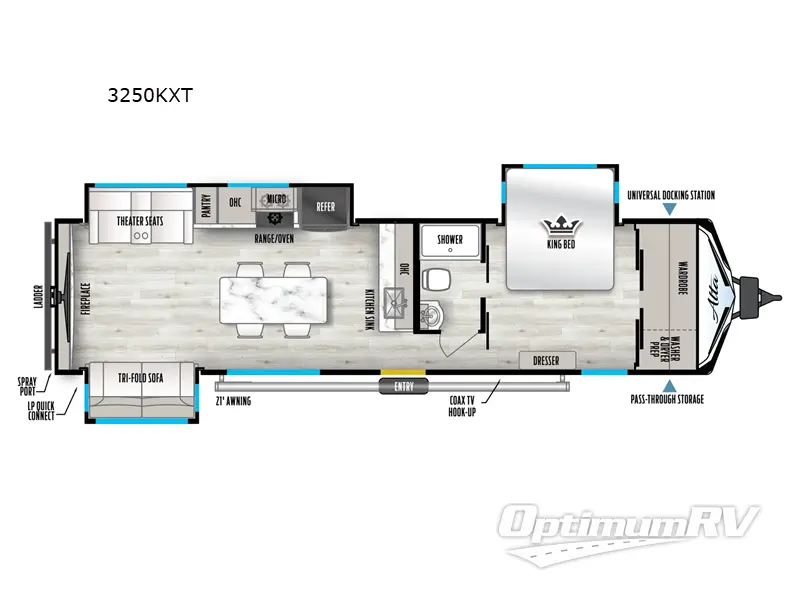 2025 East To West Alta 3250KXT RV Floorplan Photo