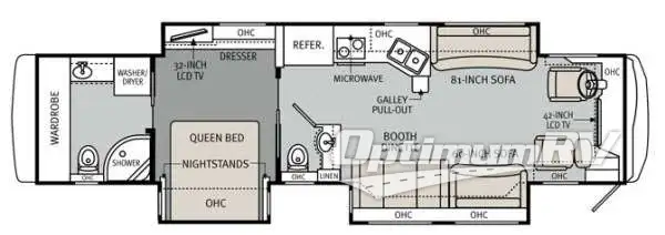 2012 Monaco Monaco 40DFT RV Floorplan Photo