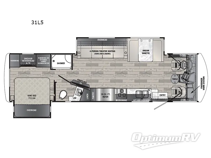 2025 Forest River Georgetown 5 Series 31L5 RV Floorplan Photo