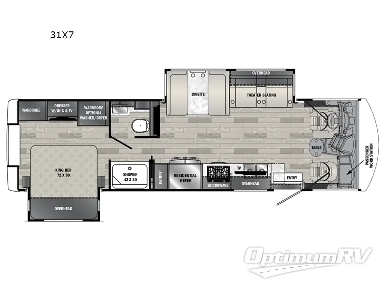 2024 Forest River Georgetown 7 Series 31X7 RV Floorplan Photo