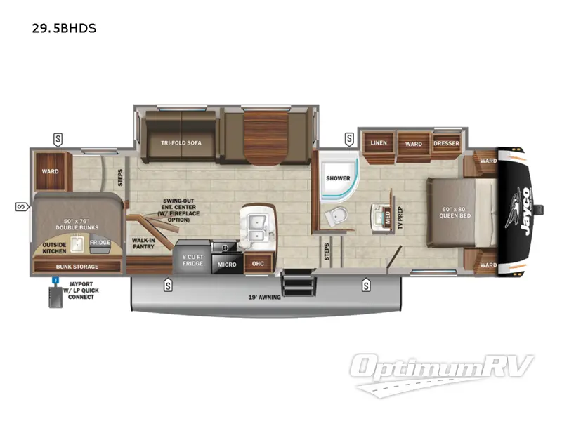 2022 Jayco Eagle HT 29.5BHDS RV Floorplan Photo