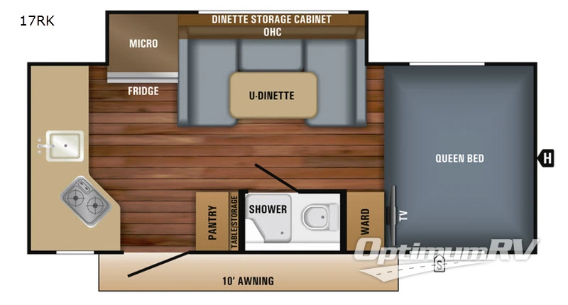 2018 Jayco Hummingbird 17RK Floorplan Photo