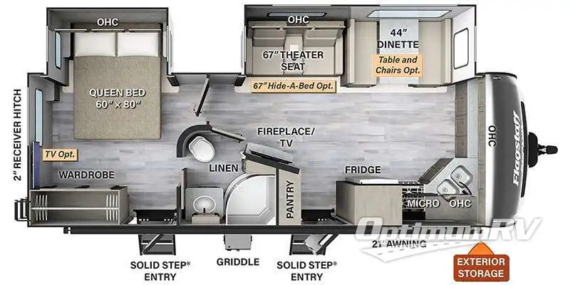 2024 Forest River Flagstaff Super Lite 26FKBS RV Floorplan Photo