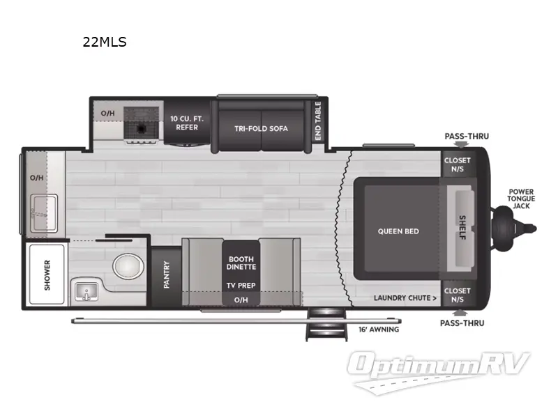 2025 Keystone Hideout 22MLS RV Floorplan Photo