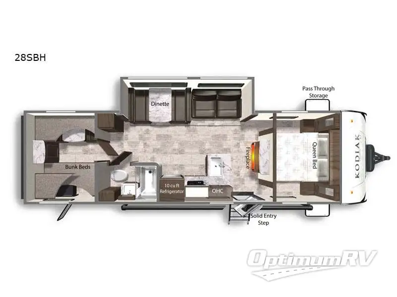 2022 Dutchmen Kodiak SE 28SBH RV Floorplan Photo