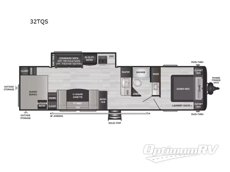 2024 Keystone Hideout 32TQS RV Floorplan Photo