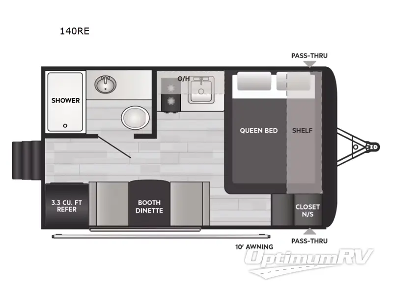 2025 Keystone Hideout Sport Single Axle 140RE RV Floorplan Photo