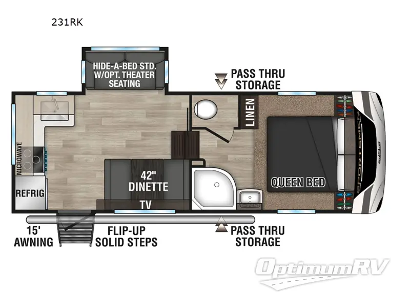 2024 KZ Sportsmen 231RK RV Floorplan Photo