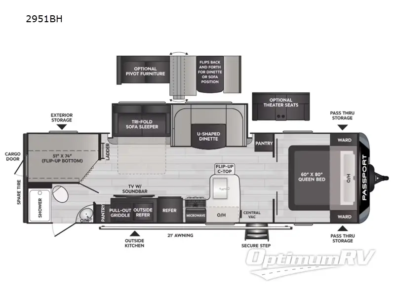 2023 Keystone Passport GT 2951BH RV Floorplan Photo