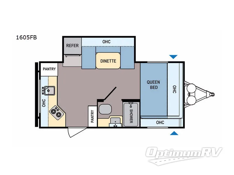 2017 Dutchmen Coleman Light LX 1605FB RV Floorplan Photo