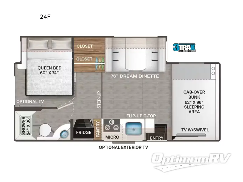 2024 Thor Chateau 24F Chevy RV Floorplan Photo