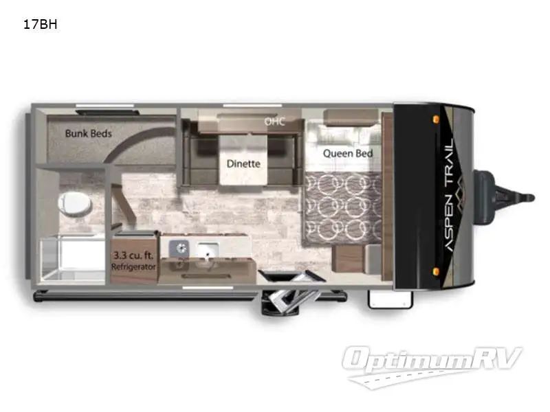 2022 Dutchmen Aspen Trail 17BH Floorplan Photo