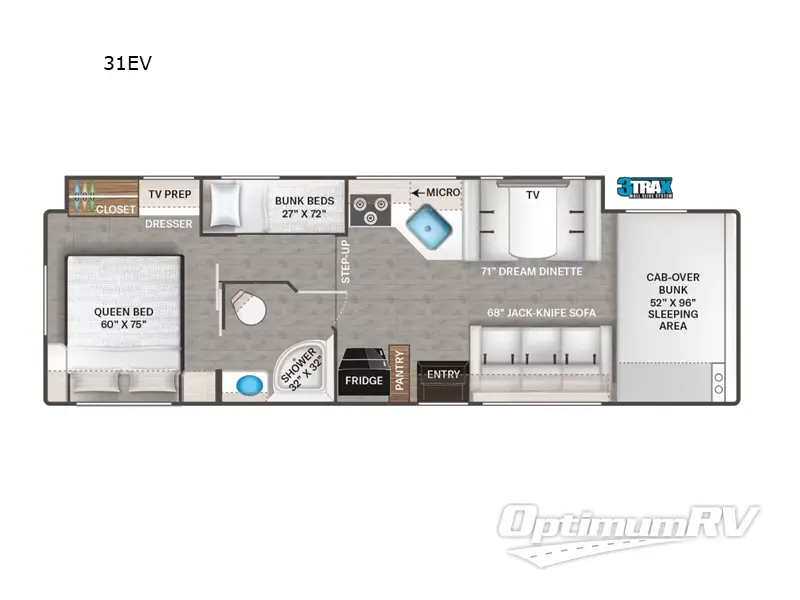 2023 Thor Chateau 31EV RV Floorplan Photo