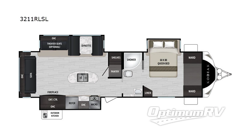 2020 Dutchmen Kodiak Ultimate 3211RLSL RV Floorplan Photo