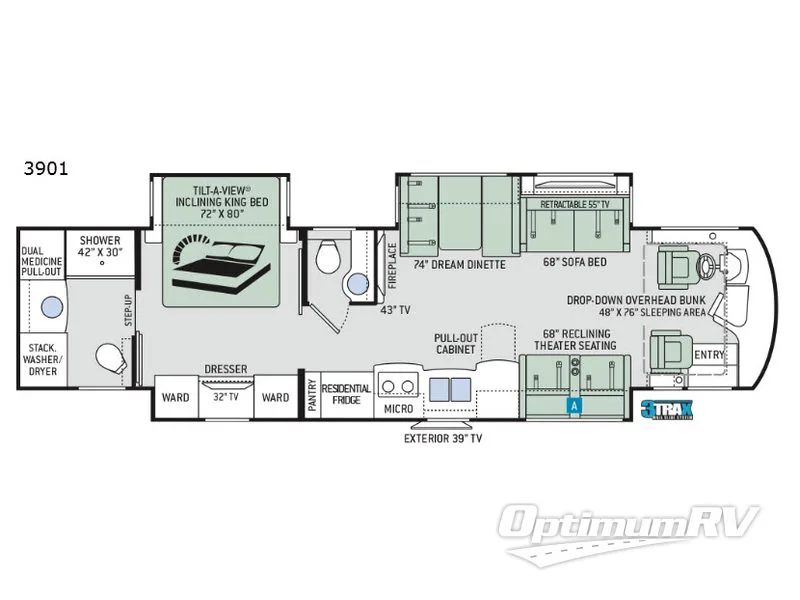 2019 Thor Aria 3901 Floorplan Photo