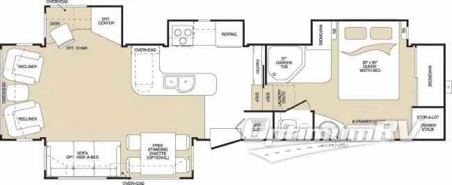 2007 Keystone Montana 3400RL Floorplan Photo