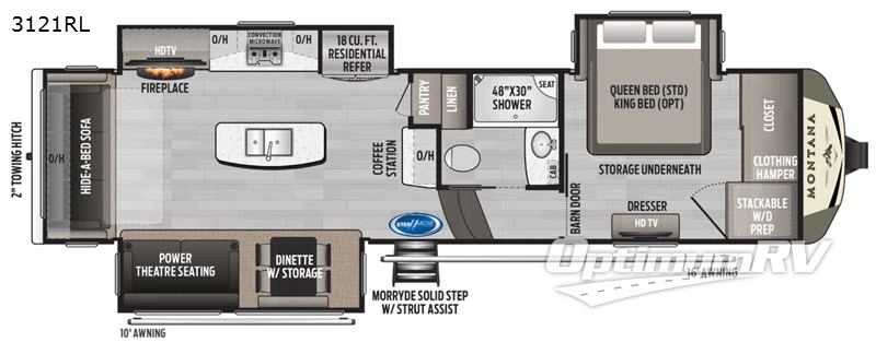 2020 Keystone Montana 3121RL RV Floorplan Photo