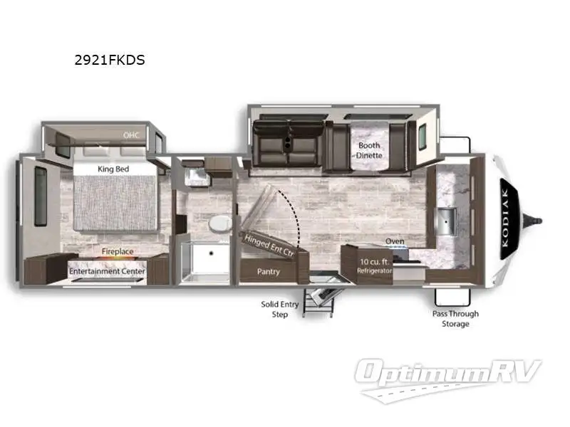 2021 Dutchmen Kodiak Ultimate 2921FKDS RV Floorplan Photo