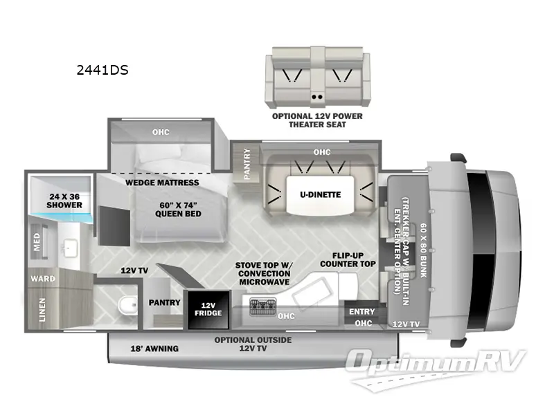 2024 Forest River Solera 22N Chevy RV Floorplan Photo