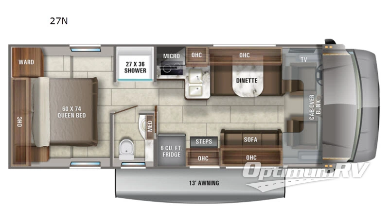 2021 Jayco Redhawk SE 27N RV Floorplan Photo